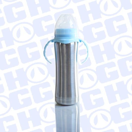 8 oz Blue Top Baby Bottle Custom