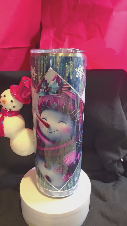 20oz Skinny Snowman Tumbler